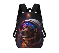 sinyumoney Sac À Dos Enfant, Cartable Dog in Space Helmet -5 Sac À Dos Grande Capacité Pour Élèves, Garçons, Filles, Adultes Et Adolescents 17inch