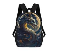 sinyumoney Sac À Dos Enfant, Cartable Dragon Moonlit Sky -28 Sac À Dos Grande Capacité Pour Élèves, Garçons, Filles, Adultes Et Adolescents 17inch