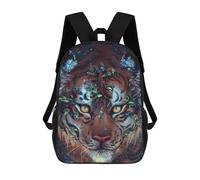 sinyumoney Sac À Dos Enfant, Cartable Enchanted Tiger Portrait -1 Sac À Dos Grande Capacité Pour Élèves, Garçons, Filles, Adultes Et Adolescents 17inch