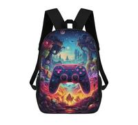 sinyumoney Sac À Dos Enfant, Cartable Fantasy Game Controller Artwork -9 Sac À Dos Grande Capacité Pour Élèves, Garçons, Filles, Adultes Et Adolescents 17inch
