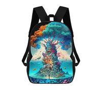 sinyumoney Sac À Dos Enfant, Cartable Fantasy Tree Underwater World Sac À Dos Grande Capacité Pour Élèves, Garçons, Filles, Adultes Et Adolescents 17inch