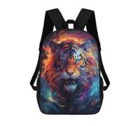sinyumoney Sac À Dos Enfant, Cartable Flaming Tiger Portrait -25 Sac À Dos Grande Capacité Pour Élèves, Garçons, Filles, Adultes Et Adolescents 17inch