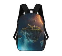 sinyumoney Sac À Dos Enfant, Cartable Floating Island in Space Sac À Dos Grande Capacité Pour Élèves, Garçons, Filles, Adultes Et Adolescents 17inch