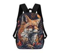 sinyumoney Sac À Dos Enfant, Cartable Fox in The Jungle Sac À Dos Grande Capacité Pour Élèves, Garçons, Filles, Adultes Et Adolescents 17inch