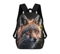 sinyumoney Sac À Dos Enfant, Cartable Fox Portrait Wild Beauty Sac À Dos Grande Capacité Pour Élèves, Garçons, Filles, Adultes Et Adolescents 17inch