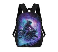 sinyumoney Sac À Dos Enfant, Cartable Galactic Motorcycle Ride -1 Sac À Dos Grande Capacité Pour Élèves, Garçons, Filles, Adultes Et Adolescents 17inch