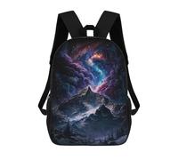 sinyumoney Sac À Dos Enfant, Cartable Galactic Mountain Landscape -7 Sac À Dos Grande Capacité Pour Élèves, Garçons, Filles, Adultes Et Adolescents 17inch
