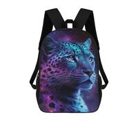 sinyumoney Sac À Dos Enfant, Cartable Glowing Leopard Art Print Sac À Dos Grande Capacité Pour Élèves, Garçons, Filles, Adultes Et Adolescents 17inch
