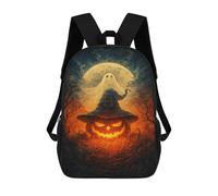 sinyumoney Sac À Dos Enfant, Cartable Halloween Ghost Pumpkin Scene Sac À Dos Grande Capacité Pour Élèves, Garçons, Filles, Adultes Et Adolescents 17inch