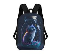 sinyumoney Sac À Dos Enfant, Cartable Magical Cat in A Jar Sac À Dos Grande Capacité Pour Élèves, Garçons, Filles, Adultes Et Adolescents 17inch