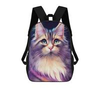 sinyumoney Sac À Dos Enfant, Cartable Magical Cat Portrait Sac À Dos Grande Capacité Pour Élèves, Garçons, Filles, Adultes Et Adolescents 17inch
