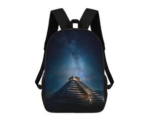 sinyumoney Sac À Dos Enfant, Cartable Mayan Pyramid Under Stars -1 Sac À Dos Grande Capacité Pour Élèves, Garçons, Filles, Adultes Et Adolescents 17inch