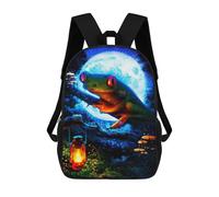 sinyumoney Sac À Dos Enfant, Cartable Moonlit Forest Fantasy Sac À Dos Grande Capacité Pour Élèves, Garçons, Filles, Adultes Et Adolescents 17inch
