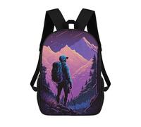 sinyumoney Sac À Dos Enfant, Cartable Mountain Hiker's Journey -2 Sac À Dos Grande Capacité Pour Élèves, Garçons, Filles, Adultes Et Adolescents 17inch