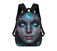 sinyumoney Sac À Dos Enfant, Cartable Mystical Forest Portrait Sac À Dos Grande Capacité Pour Élèves, Garçons, Filles, Adultes Et Adolescents 17inch