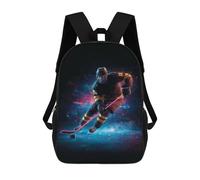 sinyumoney Sac À Dos Enfant, Cartable Neon Hockey Action Sac À Dos Grande Capacité Pour Élèves, Garçons, Filles, Adultes Et Adolescents 17inch