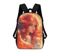 sinyumoney Sac À Dos Enfant, Cartable Phoenix Woman with Cat -1 Sac À Dos Grande Capacité Pour Élèves, Garçons, Filles, Adultes Et Adolescents 17inch