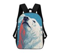 sinyumoney Sac À Dos Enfant, Cartable Polar Bear Sky Artwork Sac À Dos Grande Capacité Pour Élèves, Garçons, Filles, Adultes Et Adolescents 17inch