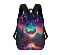 sinyumoney Sac À Dos Enfant, Cartable Raindrop Reflections A Dreamy Landscape Sac À Dos Grande Capacité Pour Élèves, Garçons, Filles, Adultes Et Adolescents 17inch