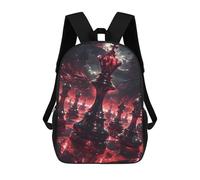 sinyumoney Sac À Dos Enfant, Cartable Red King Chess Piece Sac À Dos Grande Capacité Pour Élèves, Garçons, Filles, Adultes Et Adolescents 17inch