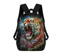 sinyumoney Sac À Dos Enfant, Cartable Roaring Tiger Artwork -5 Sac À Dos Grande Capacité Pour Élèves, Garçons, Filles, Adultes Et Adolescents 17inch
