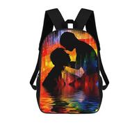 sinyumoney Sac À Dos Enfant, Cartable Silhouettes in Rainbow Water Sac À Dos Grande Capacité Pour Élèves, Garçons, Filles, Adultes Et Adolescents 17inch