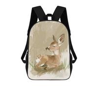 sinyumoney Sac À Dos Enfant, Cartable Sleeping Baby Deer Nursery Illustration Sac À Dos Grande Capacité Pour Élèves, Garçons, Filles, Adultes Et Adolescents 17inch