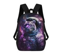 sinyumoney Sac À Dos Enfant, Cartable Tiger Astronaut Space Art Print-2 Sac À Dos Grande Capacité Pour Élèves, Garçons, Filles, Adultes Et Adolescents 17inch