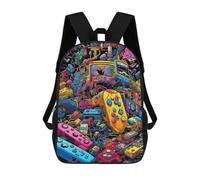 sinyumoney Sac À Dos Enfant, Cartable Vibrant Retro Gaming Controllers Sac À Dos Grande Capacité Pour Élèves, Garçons, Filles, Adultes Et Adolescents 17inch