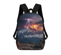 sinyumoney Sac À Dos Enfant, Cartable Volcano Eruption Lightning Storm Sac À Dos Grande Capacité Pour Élèves, Garçons, Filles, Adultes Et Adolescents 17inch