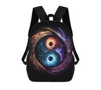 sinyumoney Sac À Dos Enfant, Cartable Yin Yang Universe V1 Sac À Dos Grande Capacité Pour Élèves, Garçons, Filles, Adultes Et Adolescents 17inch