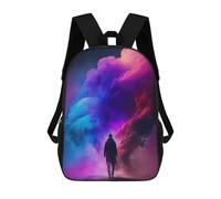 sinyumoney Sac À Dos Enfant Colorful Clouds A Mystical Journey Sac À Dos Scolaire 3D Sac À Dos Scolaire Pour Enfants Sacs D'école Sac À Dos Tendance Avec Poche Sacs À Livres 17inch