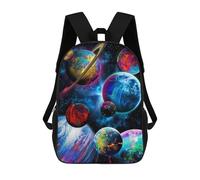 sinyumoney Sac À Dos Enfant Colorful Cosmic Planets-3 Sac À Dos Scolaire 3D Sac À Dos Scolaire Pour Enfants Sacs D'école Sac À Dos Tendance Avec Poche Sacs À Livres 17inch