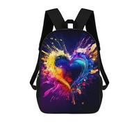sinyumoney Sac À Dos Enfant Colorful Heart Burst Artwork Sac À Dos Scolaire 3D Sac À Dos Scolaire Pour Enfants Sacs D'école Sac À Dos Tendance Avec Poche Sacs À Livres 17inch