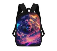 sinyumoney Sac À Dos Enfant Cosmic Lion Majesty -3 Sac À Dos Scolaire 3D Sac À Dos Scolaire Pour Enfants Sacs D'école Sac À Dos Tendance Avec Poche Sacs À Livres 17inch