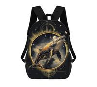 sinyumoney Sac À Dos Enfant Cosmic Whale Sac À Dos Scolaire 3D Sac À Dos Scolaire Pour Enfants Sacs D'école Sac À Dos Tendance Avec Poche Sacs À Livres 17inch