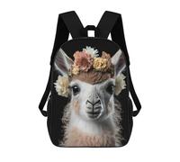 sinyumoney Sac À Dos Enfant Cute Baby Fluffy Llama Sac À Dos Scolaire 3D Sac À Dos Scolaire Pour Enfants Sacs D'école Sac À Dos Tendance Avec Poche Sacs À Livres 17inch