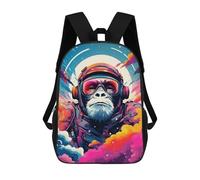 sinyumoney Sac À Dos Enfant Dessin Animé Ape Astronaut in Space 17 Pouces, Sac À Dos De Voyage Décontracté Imprimé En 3D, Grand Sac À Dos Pour Garçons Et Filles