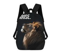 sinyumoney Sac À Dos Enfant Dessin Animé Arise Lion Motivation 17 Pouces, Sac À Dos De Voyage Décontracté Imprimé En 3D, Grand Sac À Dos Pour Garçons Et Filles