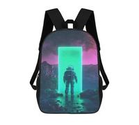 sinyumoney Sac À Dos Enfant Dessin Animé Astronaut Cosmic Doorway 17 Pouces, Sac À Dos De Voyage Décontracté Imprimé En 3D, Grand Sac À Dos Pour Garçons Et Filles