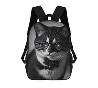 sinyumoney Sac À Dos Enfant Dessin Animé Cat Cool Cute 17 Pouces, Sac À Dos De Voyage Décontracté Imprimé En 3D, Grand Sac À Dos Pour Garçons Et Filles