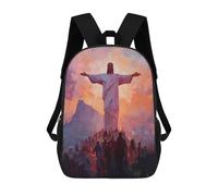 sinyumoney Sac À Dos Enfant Dessin Animé Christ in The Sky 17 Pouces, Sac À Dos De Voyage Décontracté Imprimé En 3D, Grand Sac À Dos Pour Garçons Et Filles
