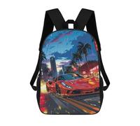 sinyumoney Sac À Dos Enfant Dessin Animé City Lights & Speed 17 Pouces, Sac À Dos De Voyage Décontracté Imprimé En 3D, Grand Sac À Dos Pour Garçons Et Filles