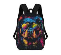 sinyumoney Sac À Dos Enfant Dessin Animé Colorful Dog Sunglasses Art Print-22 17 Pouces, Sac À Dos De Voyage Décontracté Imprimé En 3D, Grand Sac À Dos Pour Garçons Et Filles