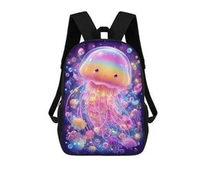 sinyumoney Sac À Dos Enfant Dessin Animé Colorful Jellyfish Illustration 17 Pouces, Sac À Dos De Voyage Décontracté Imprimé En 3D, Grand Sac À Dos Pour Garçons Et Filles