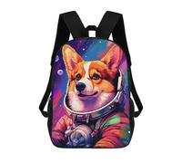 sinyumoney Sac À Dos Enfant Dessin Animé Corgi Astronaut in Space -4 17 Pouces, Sac À Dos De Voyage Décontracté Imprimé En 3D, Grand Sac À Dos Pour Garçons Et Filles