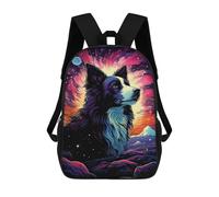 sinyumoney Sac À Dos Enfant Dessin Animé Cosmic Canine Majesty-1 17 Pouces, Sac À Dos De Voyage Décontracté Imprimé En 3D, Grand Sac À Dos Pour Garçons Et Filles