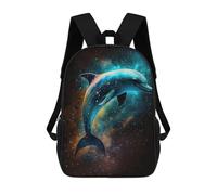 sinyumoney Sac À Dos Enfant Dessin Animé Cosmic Dolphin Art Print-10 17 Pouces, Sac À Dos De Voyage Décontracté Imprimé En 3D, Grand Sac À Dos Pour Garçons Et Filles