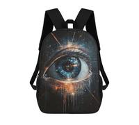 sinyumoney Sac À Dos Enfant Dessin Animé Cosmic Eye Painting-2 17 Pouces, Sac À Dos De Voyage Décontracté Imprimé En 3D, Grand Sac À Dos Pour Garçons Et Filles
