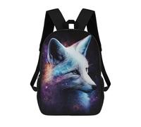 sinyumoney Sac À Dos Enfant Dessin Animé Cosmic Fox Art Print 17 Pouces, Sac À Dos De Voyage Décontracté Imprimé En 3D, Grand Sac À Dos Pour Garçons Et Filles